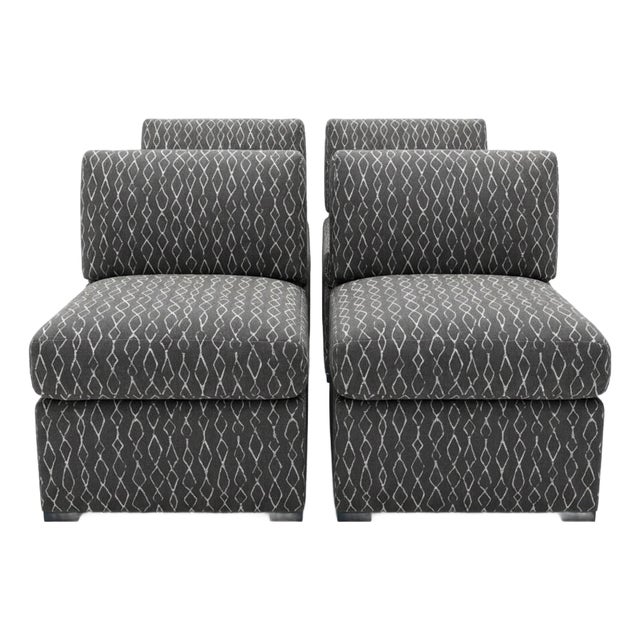 Attributed Billy Baldwin Pattern Accent Chairs (4) For Sale