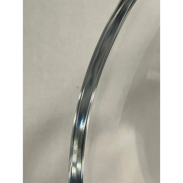 1990s Cristal d'Arques Coupe a Talon France Genuine Lead Crystal Platter 13.25" For Sale - Image 4 of 9