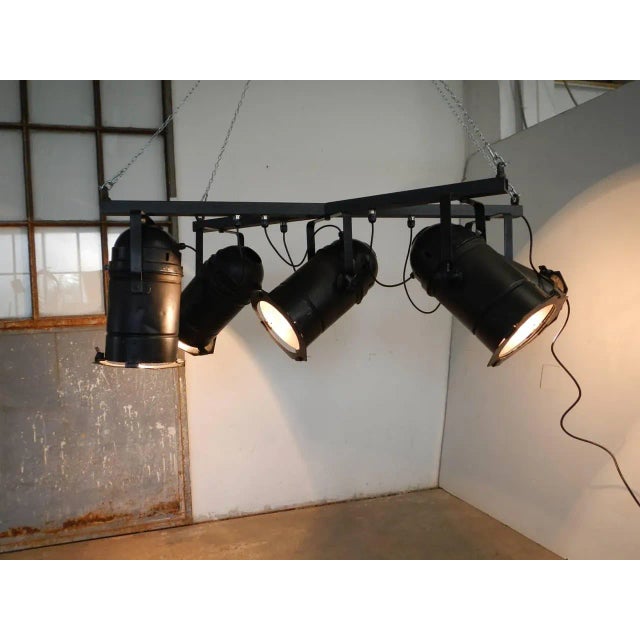 Industrial Italian Industrial 5-Light Ceiling Lamp, 1970s For Sale - Image 3 of 13