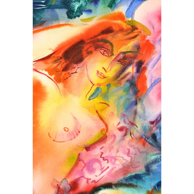 1980s Malda Muizule, Nude In the Wind, 1980s, Watercolor For Sale - Image 5 of 7