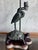 Hollywood Regency Vintage Maitland-Smith Bronze Heron Tortoise Tessellated Shell Table Lamp For Sale - Image 3 of 9