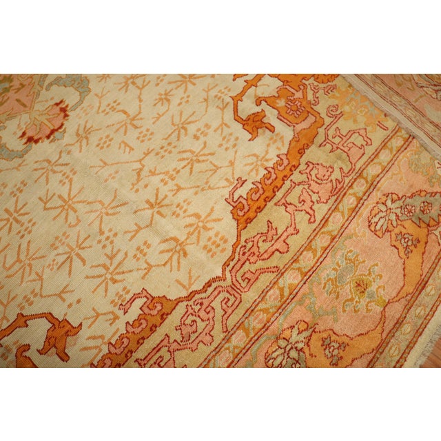 A circa 1900 authentic Very Good Condition large size Turkish Oushak Rug Measures: 11'8'' x 15'6'' Oushak rugs are prized...