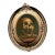 Vintage Skull Oil Painting in Ornate Frame For Sale