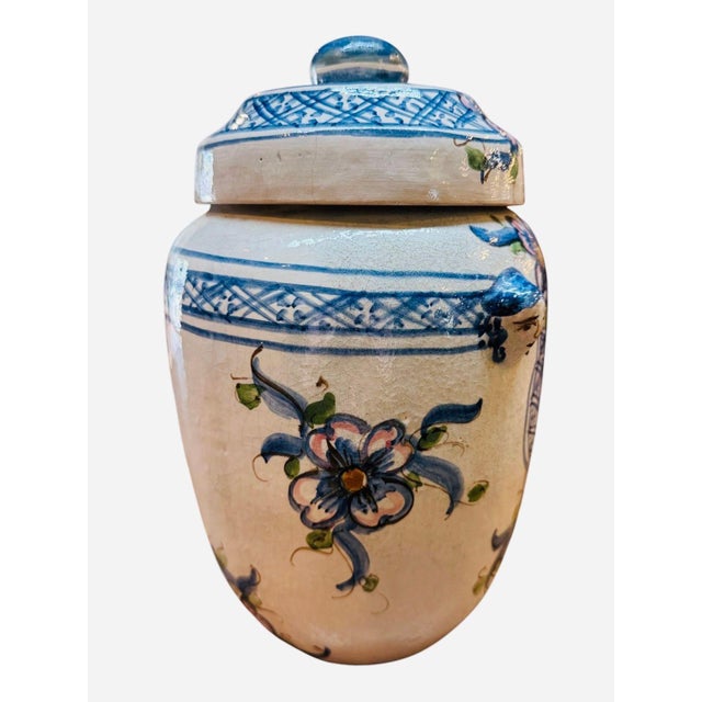 Spanish Circa 1900 Spanish Apothocary Tabac Jar For Sale - Image 3 of 11