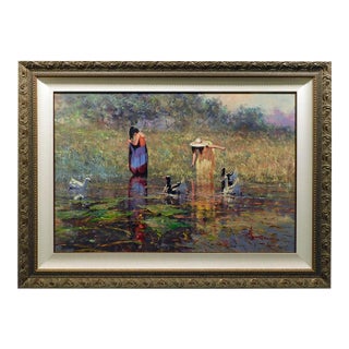 Robert Hagan"Anything for Me" Giclee on Canvas H.Signed For Sale