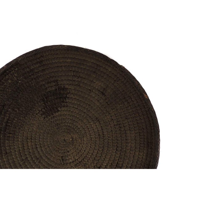 Tribal Mid 20th Century Mid-Century Handwoven Flat Basket For Sale - Image 3 of 4