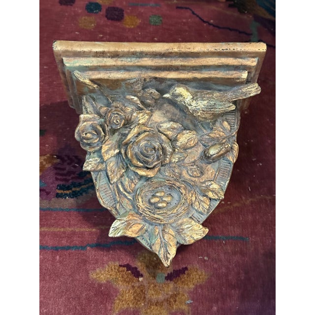 Chelsea House Inc Late 20th Century Newly Painted Pair of Bespoke Gold Gilt "Bird & Nest" Sconces by Turtle and Crane For Sale - Image 4 of 9