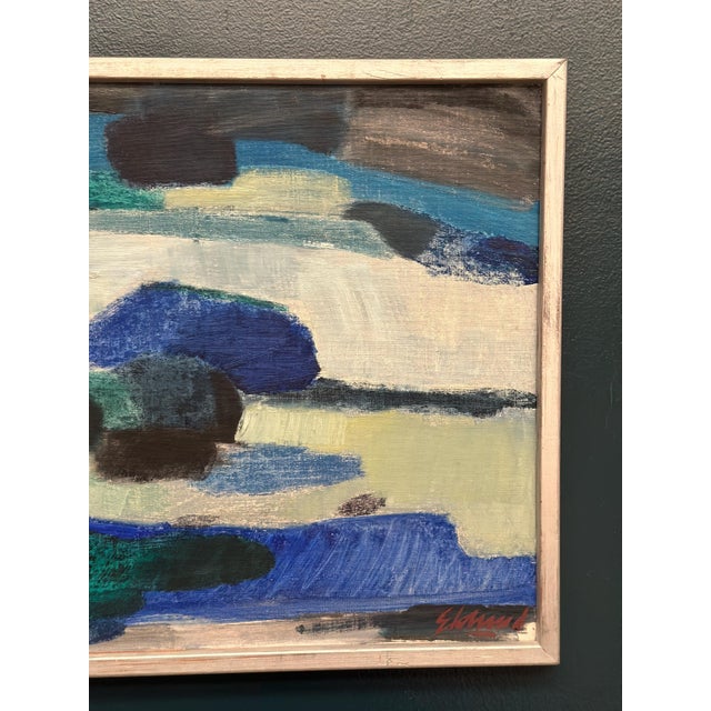 Bengt Eklund, Blue Coast (Blå Kust), 1950s, Oil on Canvas, Framed For Sale - Image 9 of 15