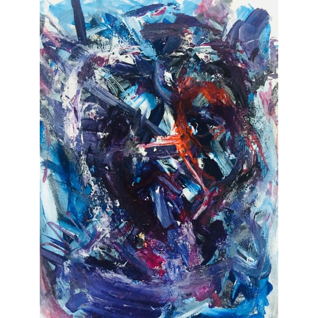 Abstract Expressionism Original Abstract Painting Acrylic & Ink by Erik Sulander For Sale - Image 3 of 3