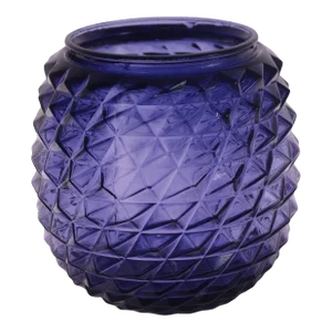 Purple Glass Diamond Point Ball Vase