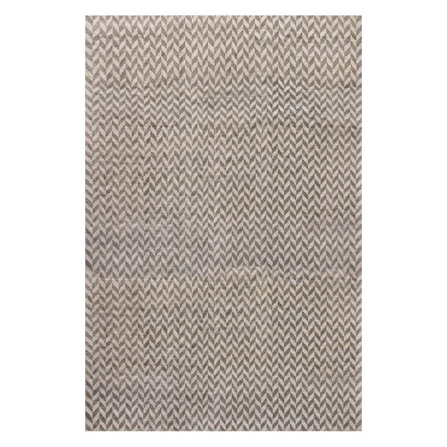 Oversized Geometric Terra Rug in Natural Wool by Doris Leslie Blau For Sale