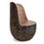 Late 20th Century Organic Modern Vintage Wash Coconut Palm Chair For Sale - Image 5 of 5