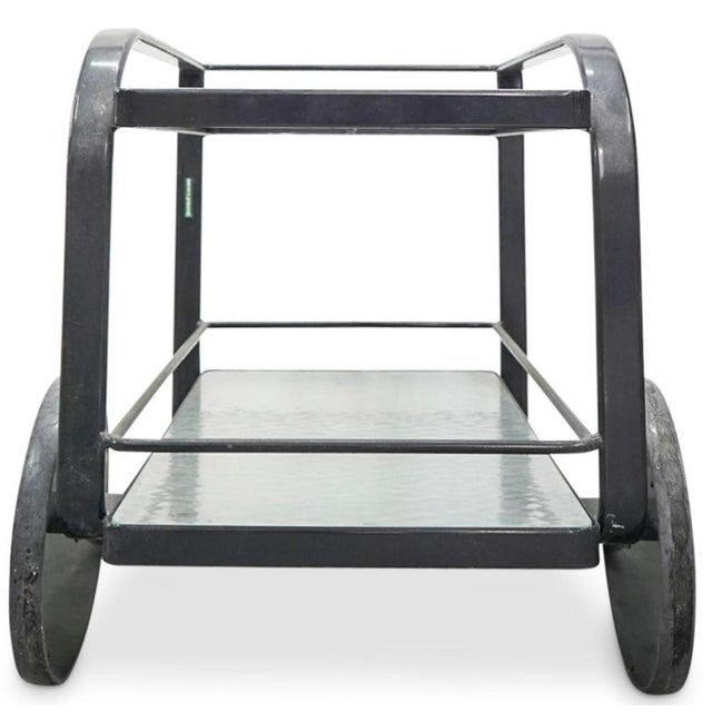 1980s 1980s Brown Jordan Quantum Serving Cart in Black For Sale - Image 5 of 6
