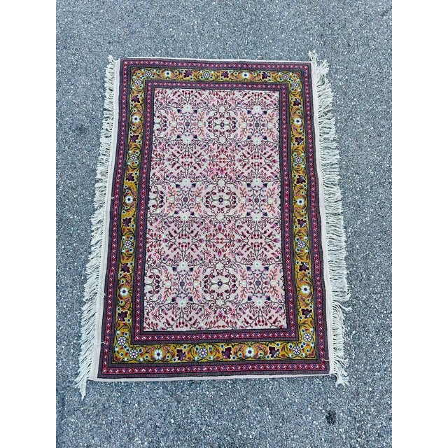 Textile Vintage Craft Rug, 1980s For Sale - Image 7 of 8