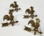 Farmhouse Late 20th Century Brass Rooster Weathervane Napkin Rings, Set of 4 For Sale - Image 3 of 7
