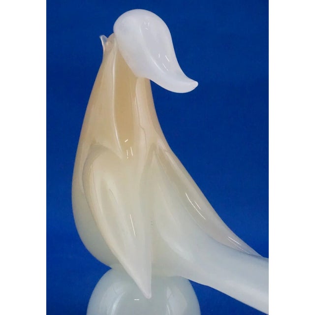 20th Century Blown Murano Opaline Glass Rooster Sculpture by Archimede Seguso, Italy For Sale - Image 13 of 18