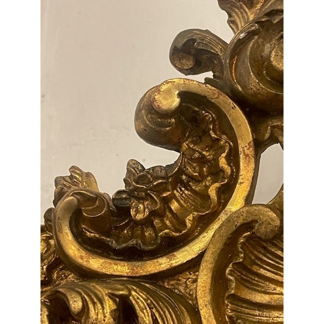 19th Century 19th Century French Louis XV Giltwood Mirror For Sale - Image 5 of 7