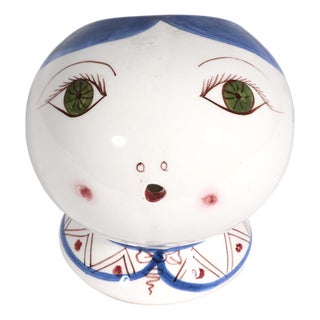 Whimsical Mid 20th Century Italian Pottery String Holder For Sale