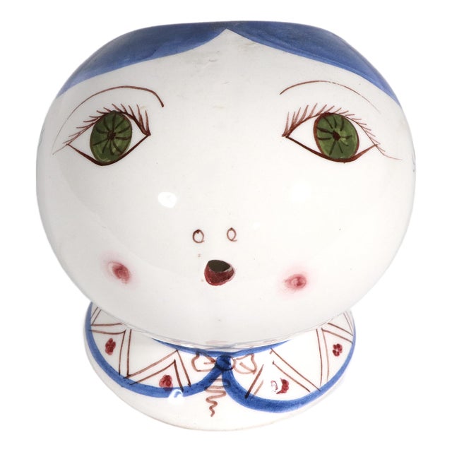 Whimsical Mid 20th Century Italian Pottery String Holder For Sale