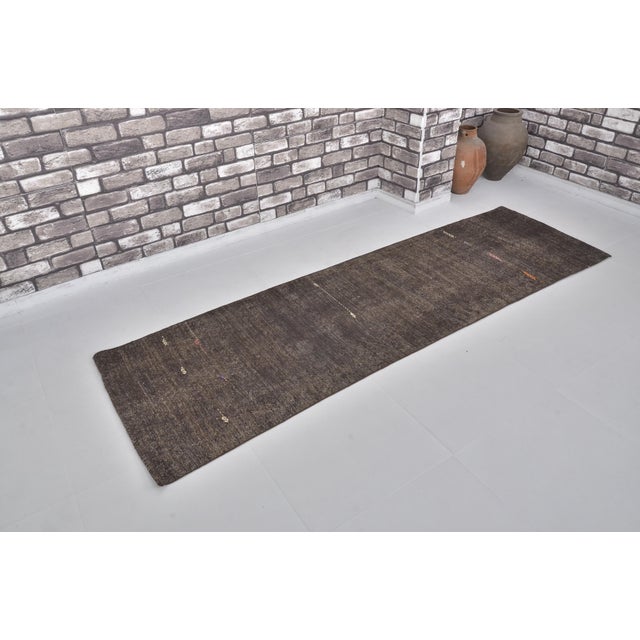 Turkish Vintage Anatolian Organic Kilim Runner For Sale - Image 3 of 10