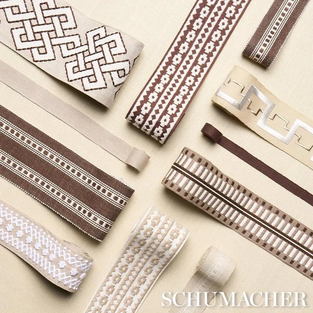 Schumacher SAMPLE - Schumacher Lubeck Tape In Brown For Sale - Image 4 of 4