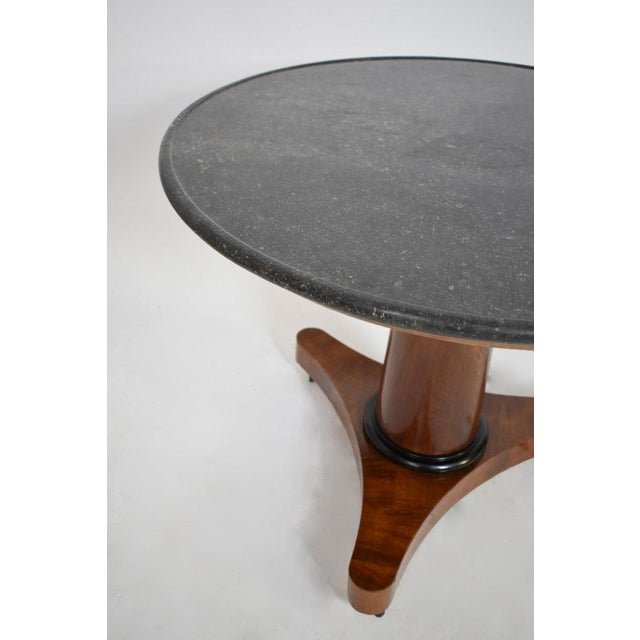 Empire Round Mahogany Pedestal Table, 19th Century For Sale - Image 4 of 5