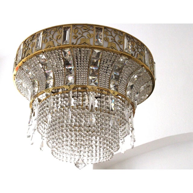 Chandelier by Josef Hoffmann for the Art Exhibition in Cologne / Lobmeyr, 1914 / 1970s For Sale - Image 9 of 11