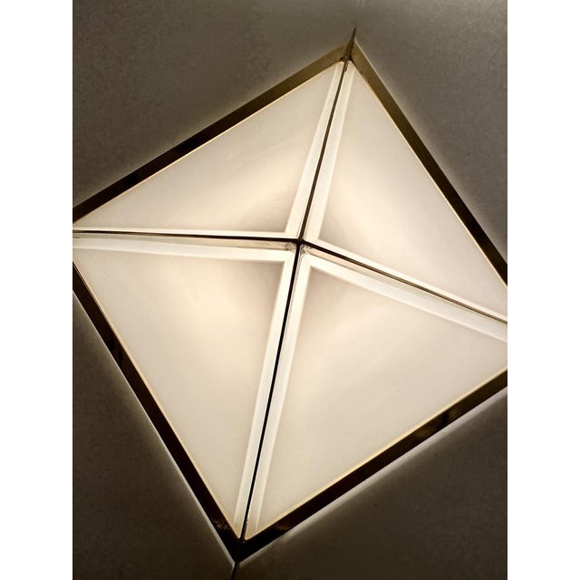 1970s Italian Golden Brass Pyramidal Table Lamp from Christos, 1970 For Sale - Image 5 of 18