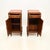 French Inlaid Walnut Bedside Tables with Marble Tops, 1870s, Set of 2 For Sale - Image 3 of 16