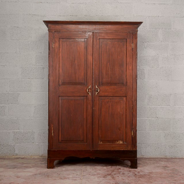 Antique 19th Century Two-door Wardrobe in Solid Fir, Italy For Sale - Image 18 of 18