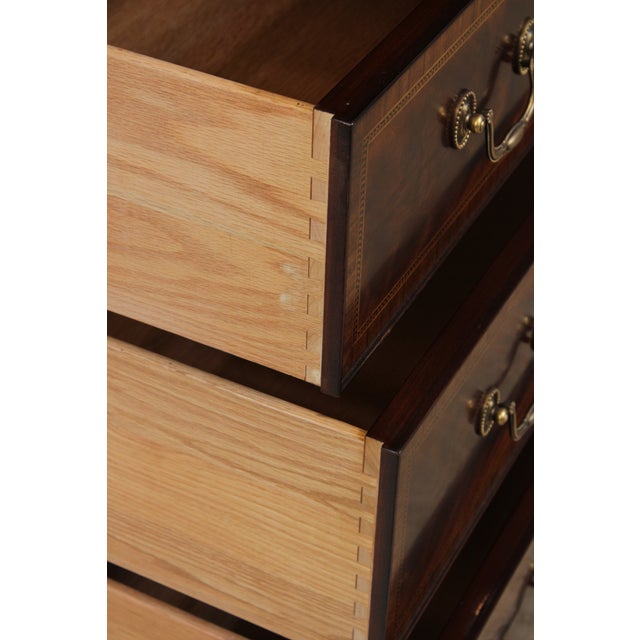 1990s Henkel Harris Nancy Whit Inlaid Mahogany Chest For Sale - Image 5 of 16