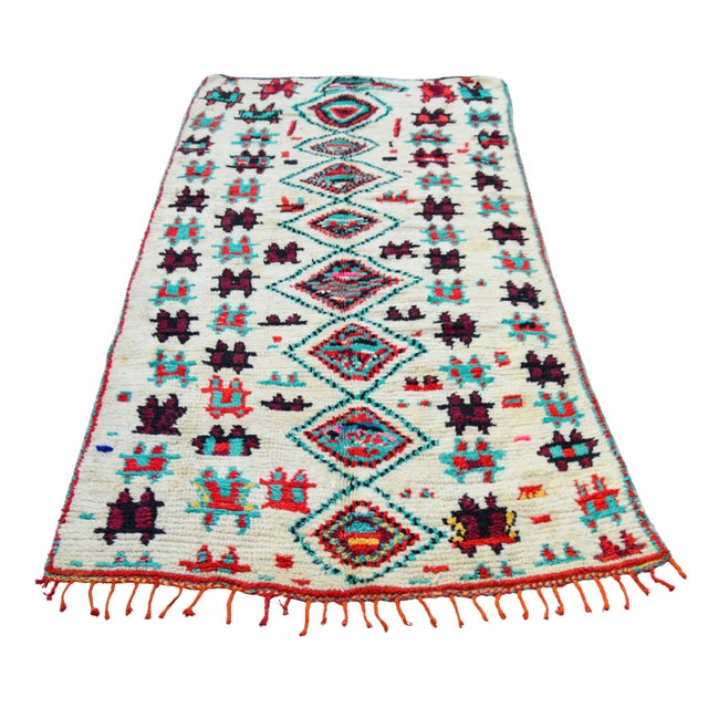 Mid 20th Century Mid 20th Century Vintage Moroccan Rug - 8'10'' X 4'2'' For Sale - Image 5 of 11