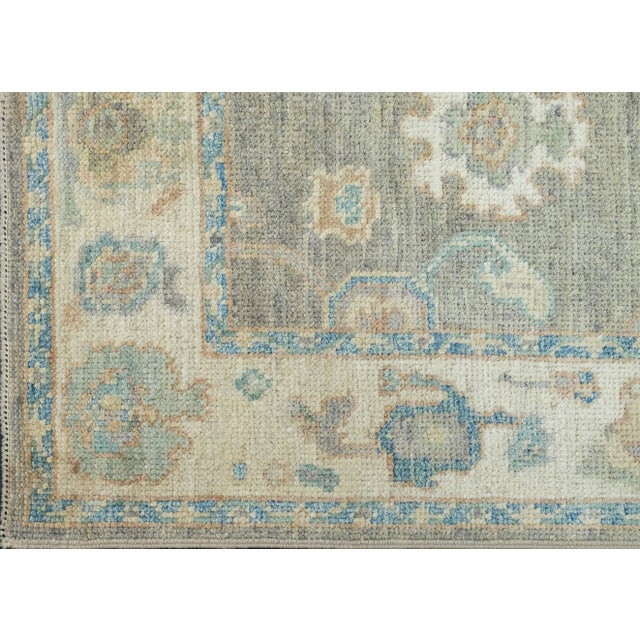 Turkish Oushak Runner Rug 2'10" x 14'1" #17919 For Sale In Houston - Image 6 of 8