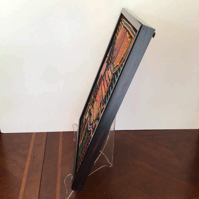 1960s Kuna Indian Reversed Stitched Birds in Frame For Sale - Image 5 of 13