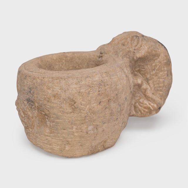 Chinese Chinese Curious Rat Stone Mortar, C. 1800 For Sale - Image 3 of 4