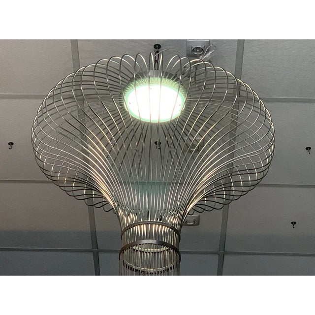 21st Century Sculptural Modern Handmade Led Chandelier in Steel Chrome For Sale - Image 9 of 10