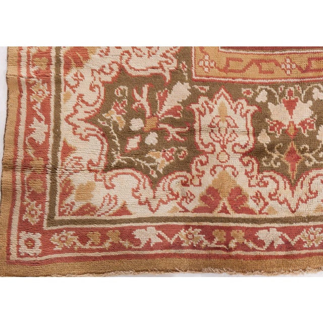 Antique English Axminster Wool Rug For Sale - Image 10 of 12