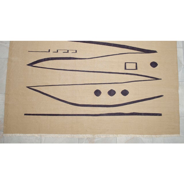 Paul Klee - Heroic Strokes of the Bow - Inspired Silk Hand Woven Area - Wall Rug 6′5″ × 10′ For Sale - Image 10 of 17