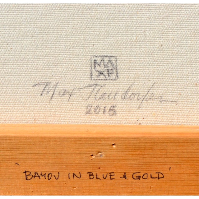 2010s "Bayou in Blue & Gold" Landscape by Max Flandorfer For Sale - Image 5 of 7