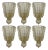 Set of Six Italian Modernist Murano Glass Sconces With Ruffled Detail & Gold Flecks For Sale