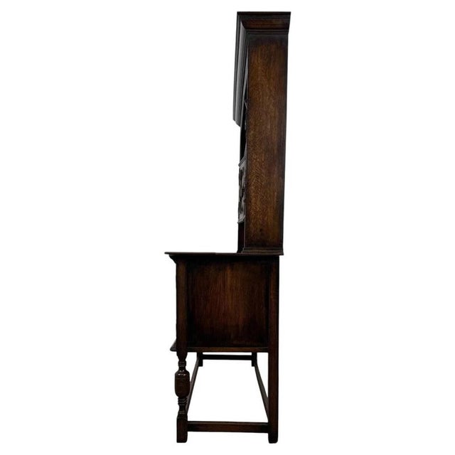 Antique Early 20th Century English Jacobean Revival Oak Dresser For Sale - Image 12 of 13