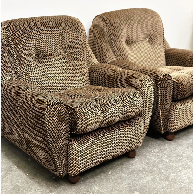 Vintage Italian Lounge Chairs, 1970s, Set of 2 For Sale - Image 4 of 14