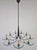 Large Mid-Century Brass Chandelier in style of Pietro Chiesa, 1950s For Sale - Image 3 of 12