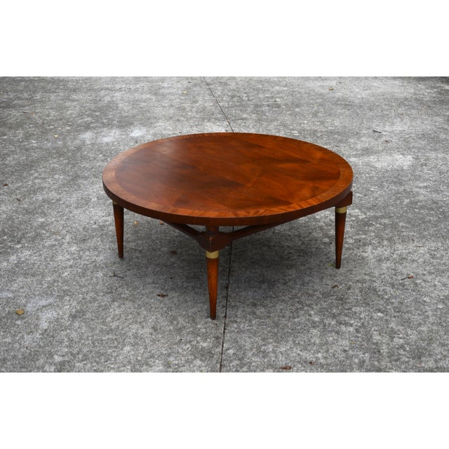 Mid-Century Modern Round Mid-Century Modern Coffee Table by Lane Furniture Company, 1957 For Sale - Image 3 of 9