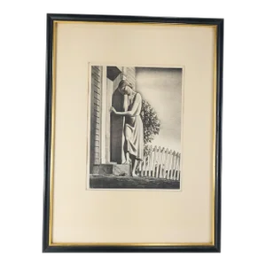 Early 20th Century Lithograph Print "And Women Must Weep" by Rockwell Kent