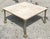 Vintage Regency Travertine and Brass Cap Coffee Table For Sale In West Palm - Image 6 of 8