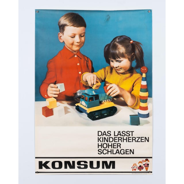 Modern Original GDR Toy Advertising Poster, 1970s For Sale - Image 3 of 9