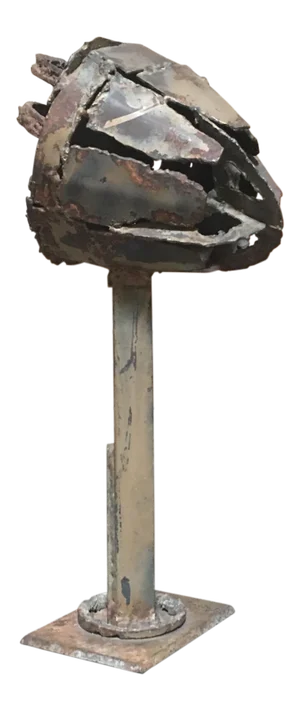Vintage Mid-Century Torch Cut Brutal Sculpture