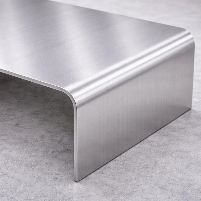 Contemporary Flow Sculptural Waterfall Coffee Table in Aluminum by Veliento For Sale - Image 3 of 7