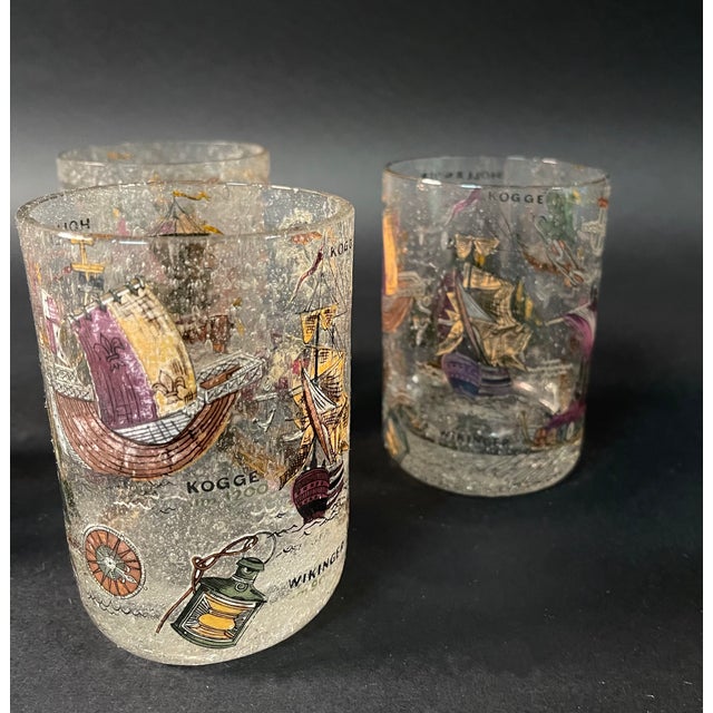Glass Vintage Whiskey Glasses, 1940s, Set of 4 For Sale - Image 7 of 12